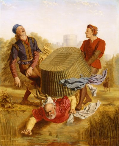 Buck lavando em Datchet Mead de &39;The Merry Wives of Windsor&39; (ato III, cena v) por William Shakespeare (1564-1616) 1849 de John Skinner Clifton